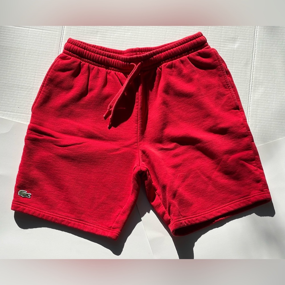 Lacoste Red Sweat Shorts